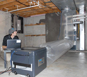 Chicago Home Used in DOE Duct Sealing Research